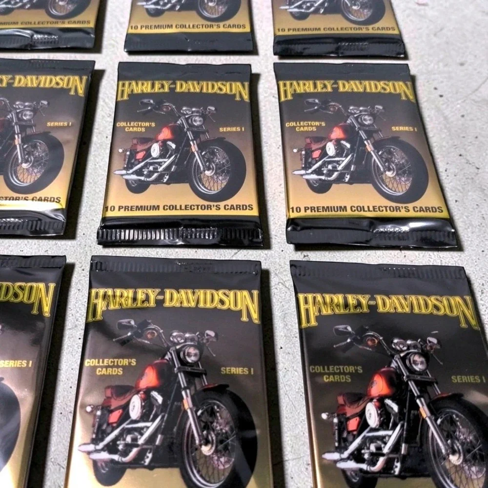 VTG 1992 Harley-Davidson Series 1 Collector Cards Lot of 9 Sealed Packs 90 Total